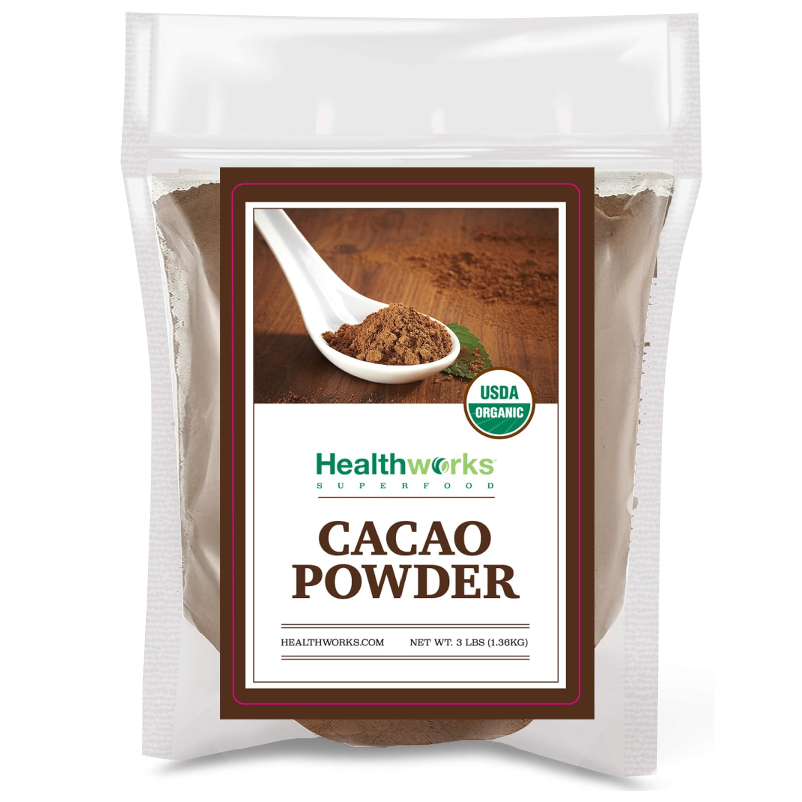 Healthworks Superfoods Organic Cacao Powder – 48 Oz / 3 3 Pound (Pack of 1)