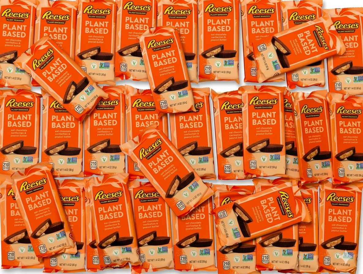 136 CUP REESE’S PLANT-BASED OAT CHOCOLATE CONFECTION PEANUT BUTTER 68 VEGAN PACK