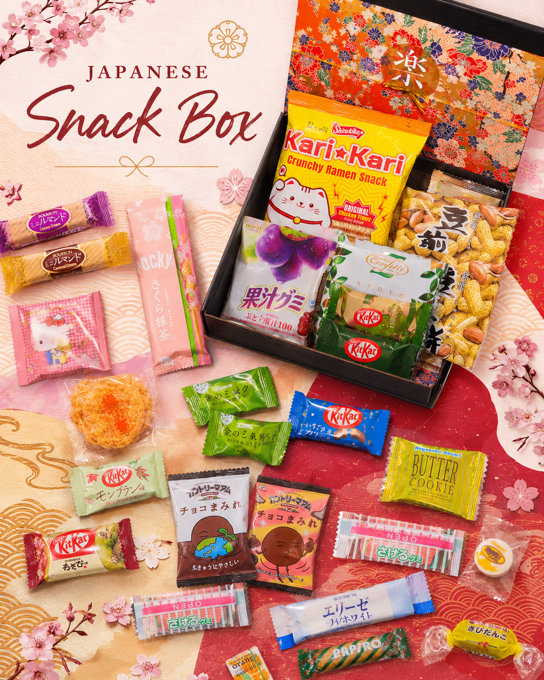 Japanese Snack Gift Box – Assorted 30+ Pieces