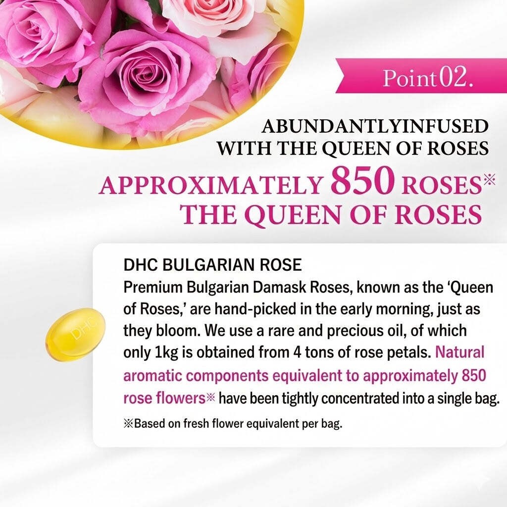 DHC Bulgarian Rose Capsule 20 Days 40 Capsules Beauty Fragrance Made in Japan