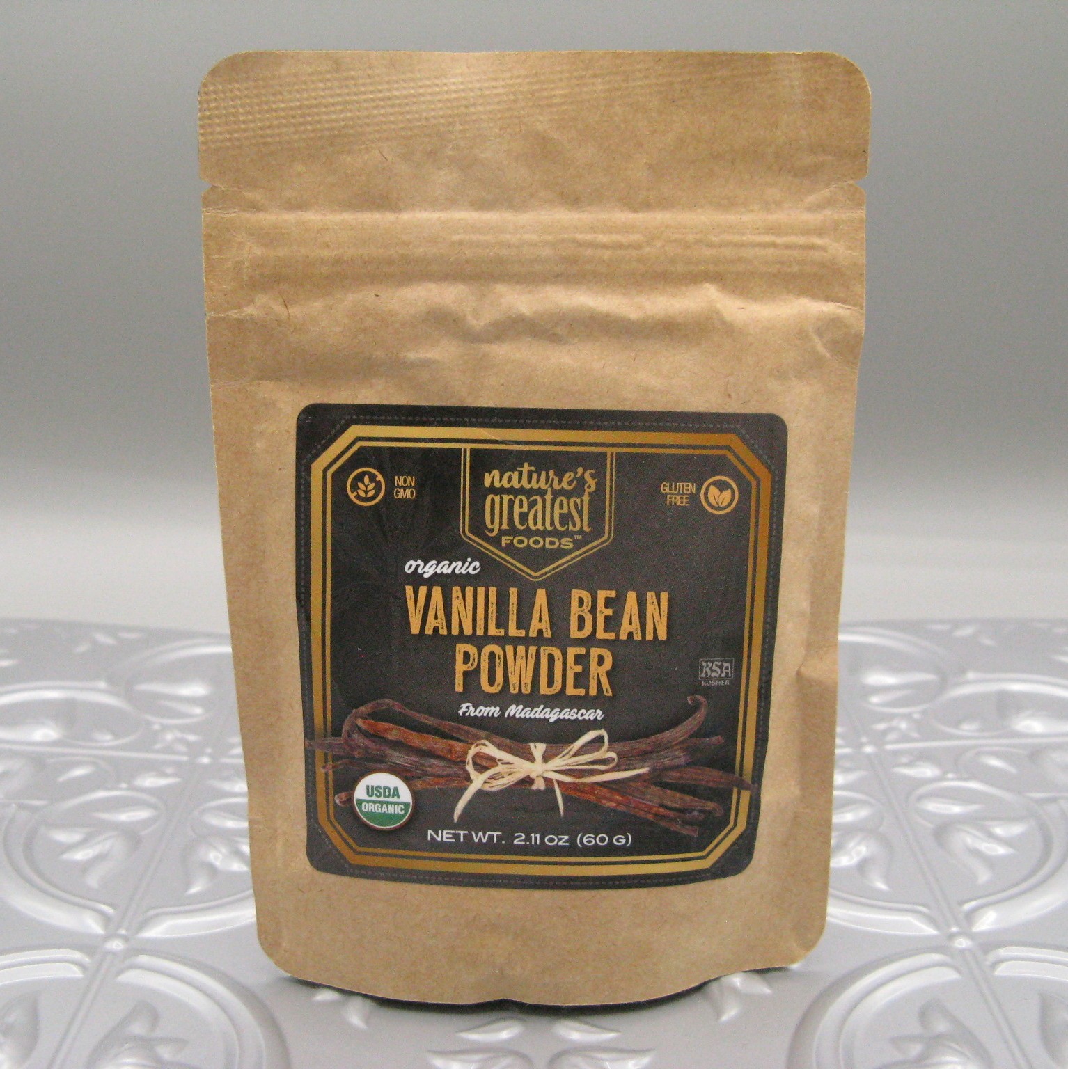 Nature’s Greatest Foods Organic Madagascar Vanilla Bean Powder 2.11 Oz Exp 2027