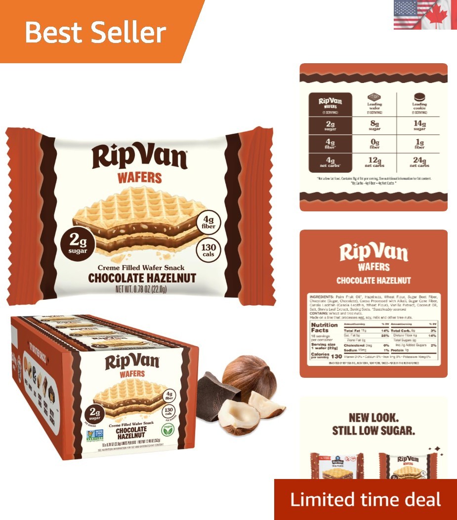 Indulgent Chocolate Hazelnut Wafer Cookies – 12.48oz of Guilt-Free Treats
