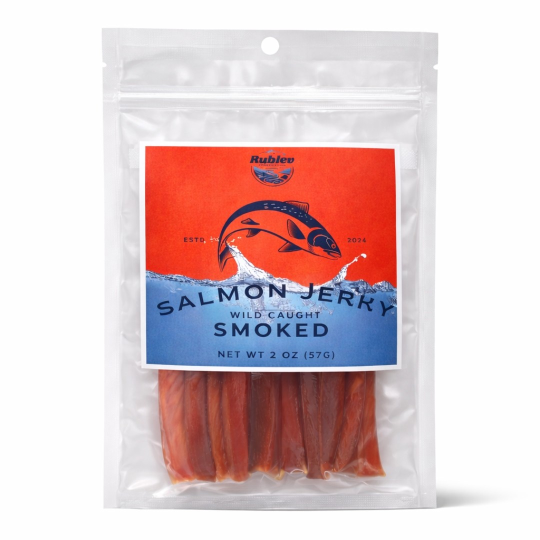 Wild Caught Salmon Jerky – Smoked – High Protein Rublev 2 oz