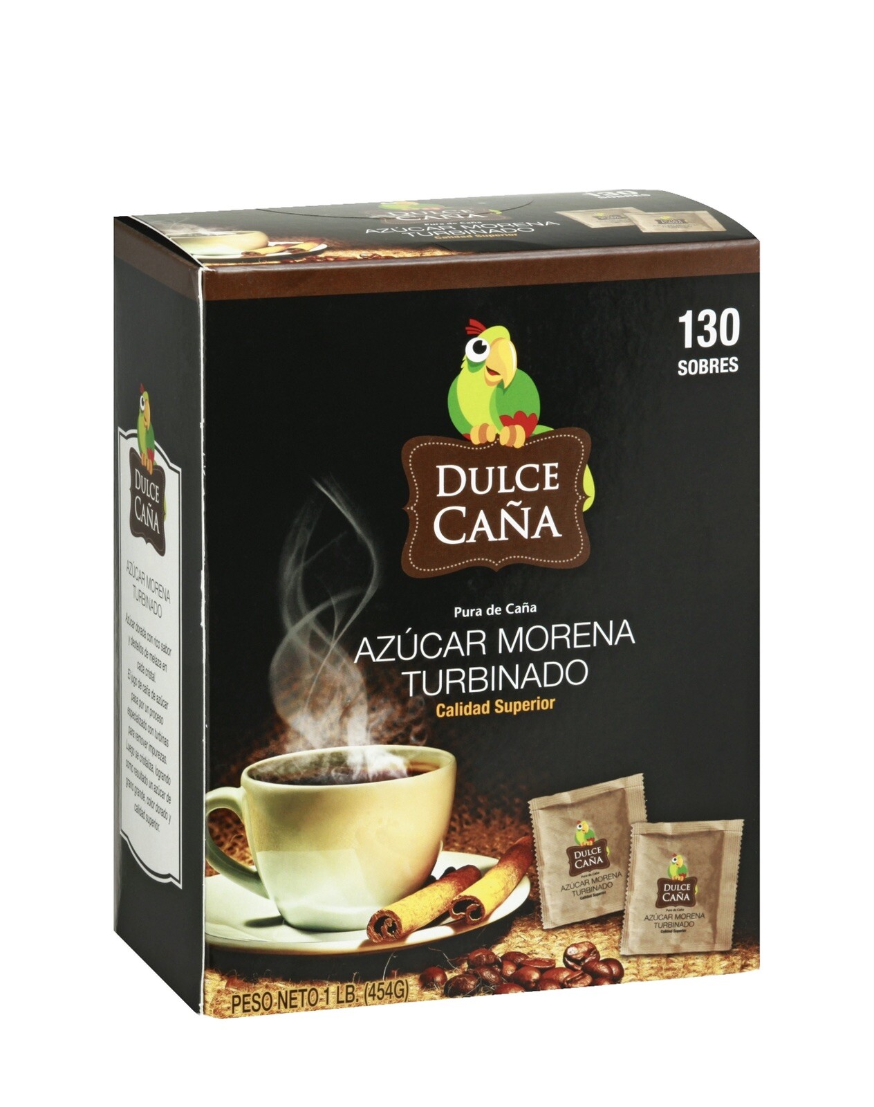Dulce Cana Turbinado Sugar packets 130 count. 2 pack bundle.