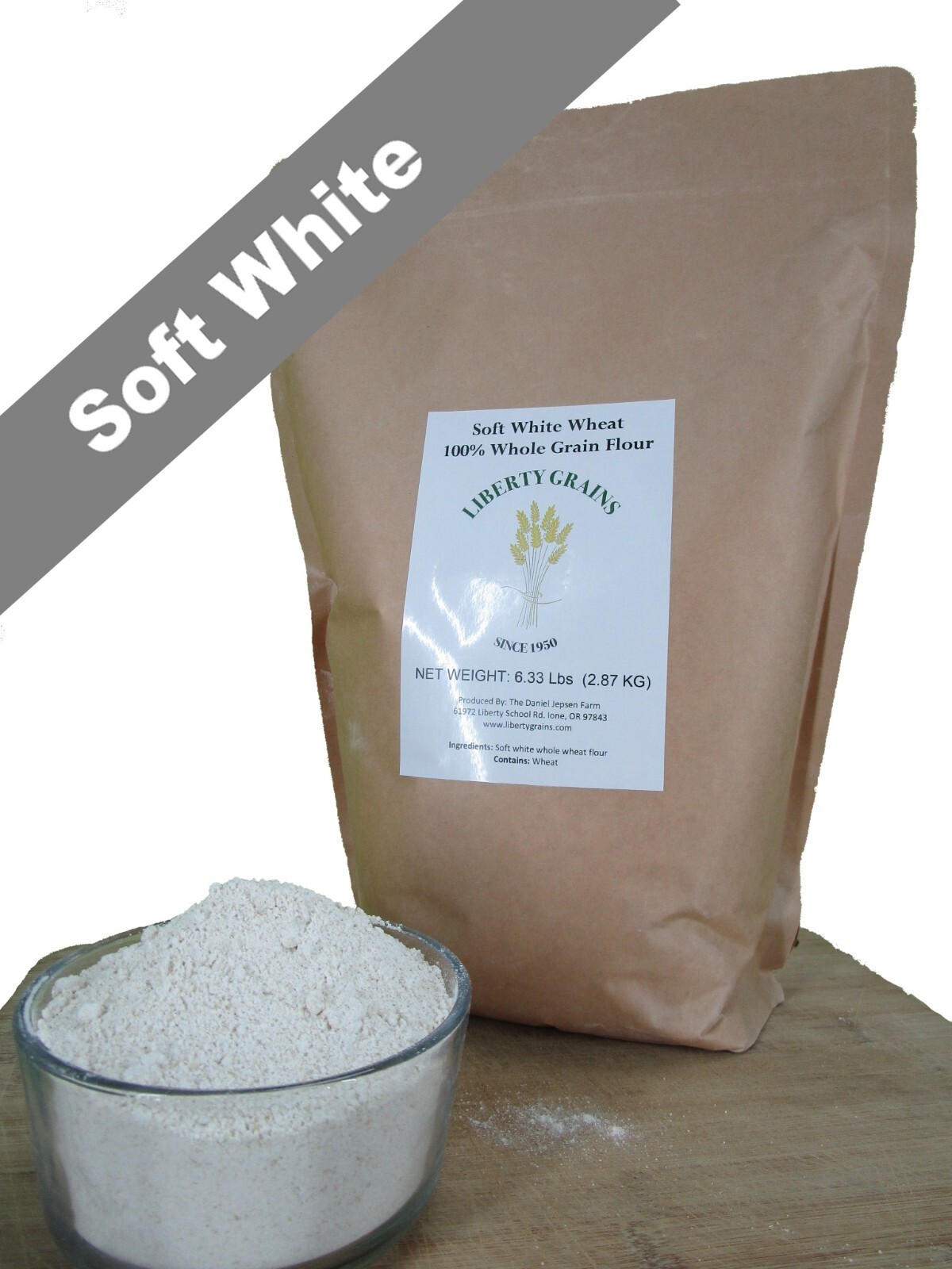 100% Whole Grain Soft White Wheat Flour ( 6.33 lbs ) – Family Farm Direct