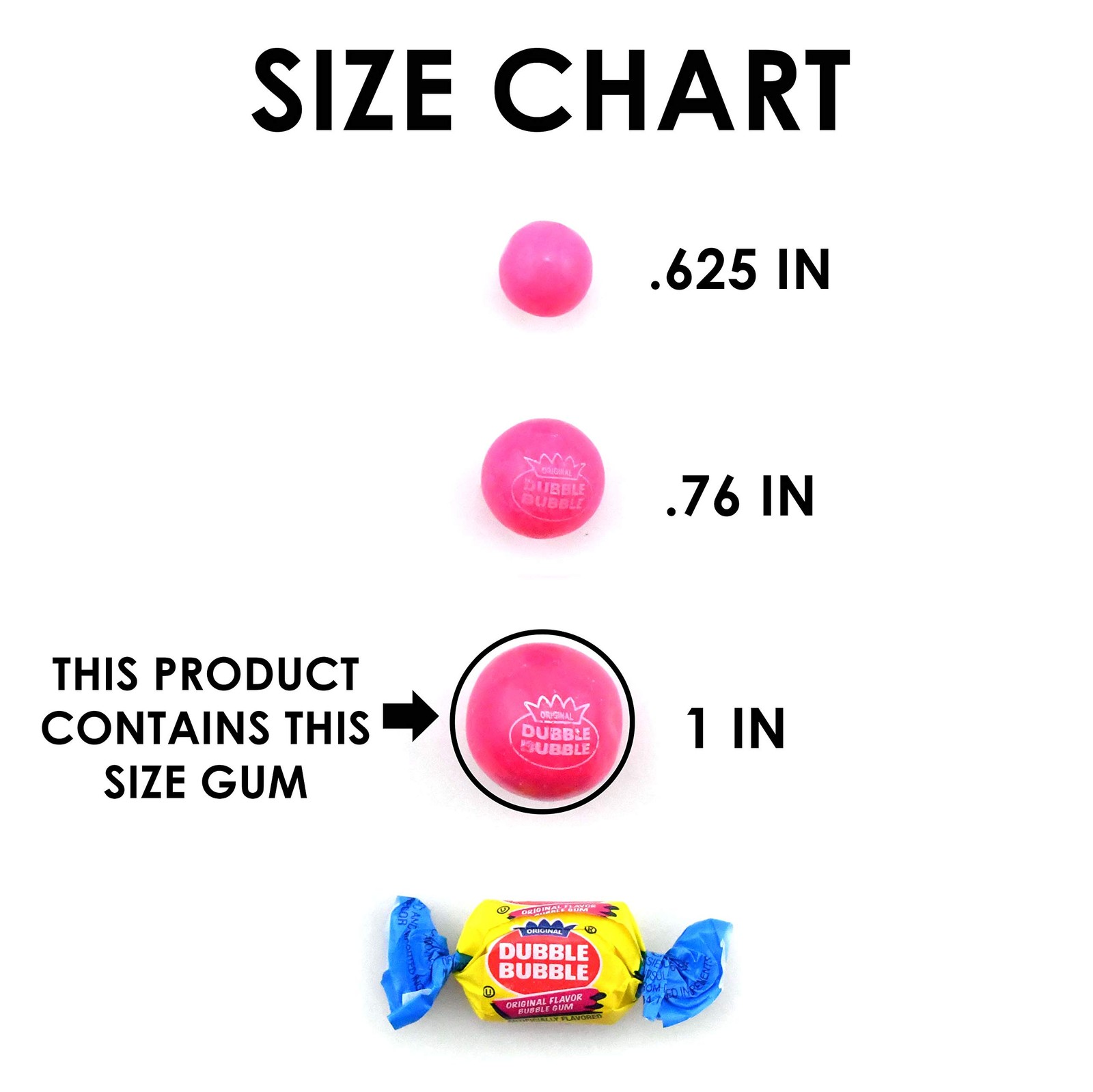 Dubble Bubble Gumballs, 24 pack of 12-Gumball Tubes in Assorted Fruit Flavors