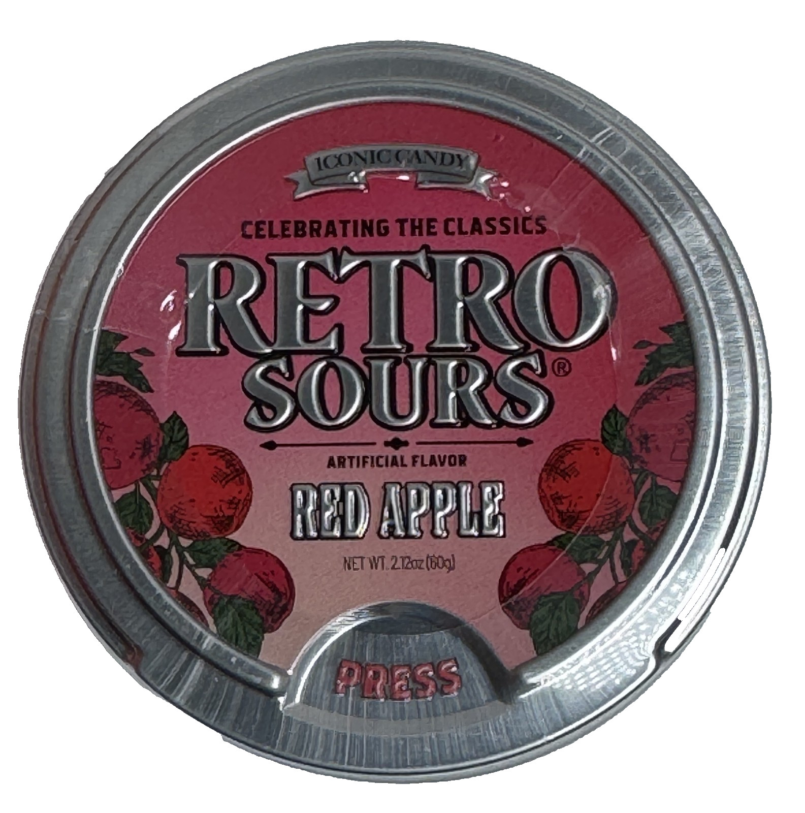 Retro Sours 2 Sealed Tins Red Apple Flavor
