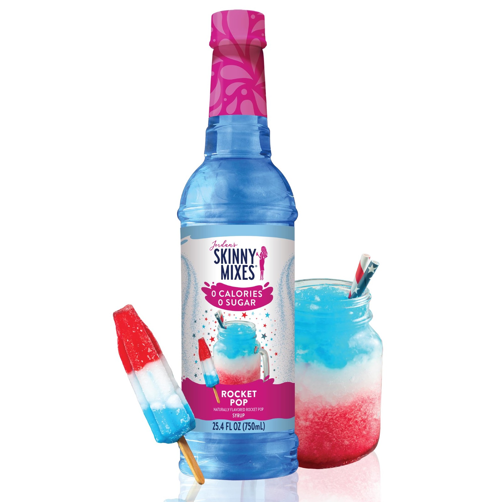 Jordan’s Skinny Mixes Sugar Free Syrup, Rocket Pop 25.4 Fl Oz (Pack of 1)