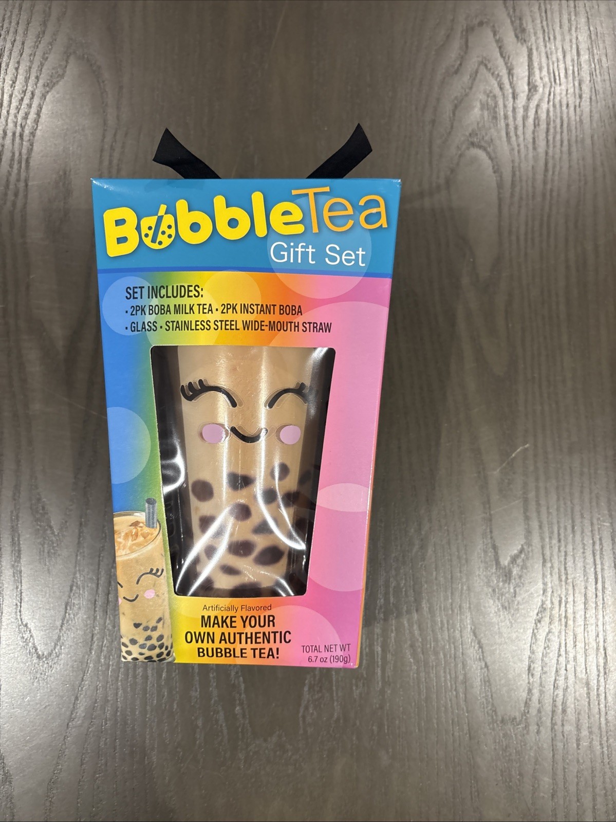 Bubble Tea Gift Set, Boba, Milk Tea Glass, Metal Straw Cute Face June 2024