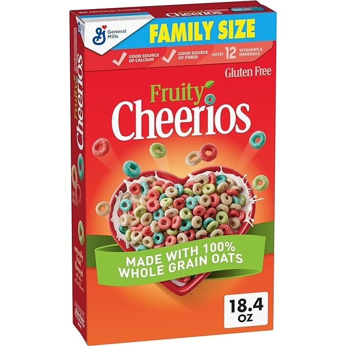 Fruity Cheerios Cereal, Heart Healthy Cereal, Made with 100% Whole Grain Oats, F