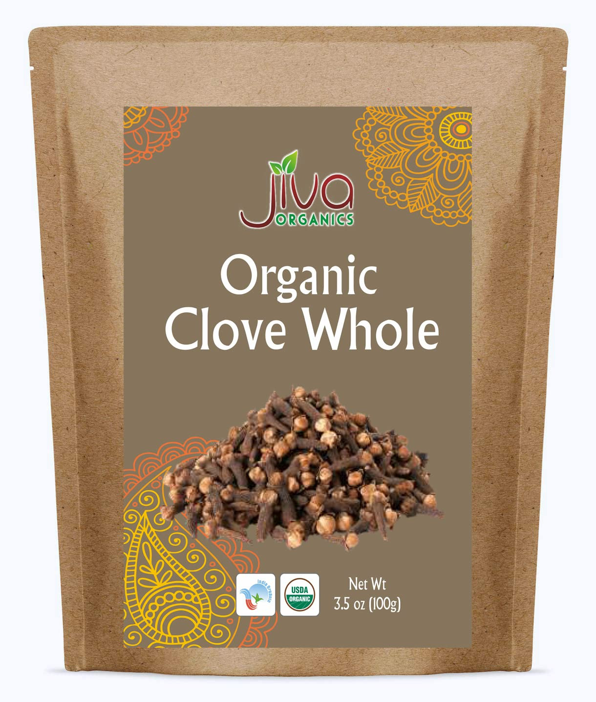 Jiva Organic Cloves Whole 3.5 Ounce Bag – Non-Gmo, Non Irradiated – Dried Clove