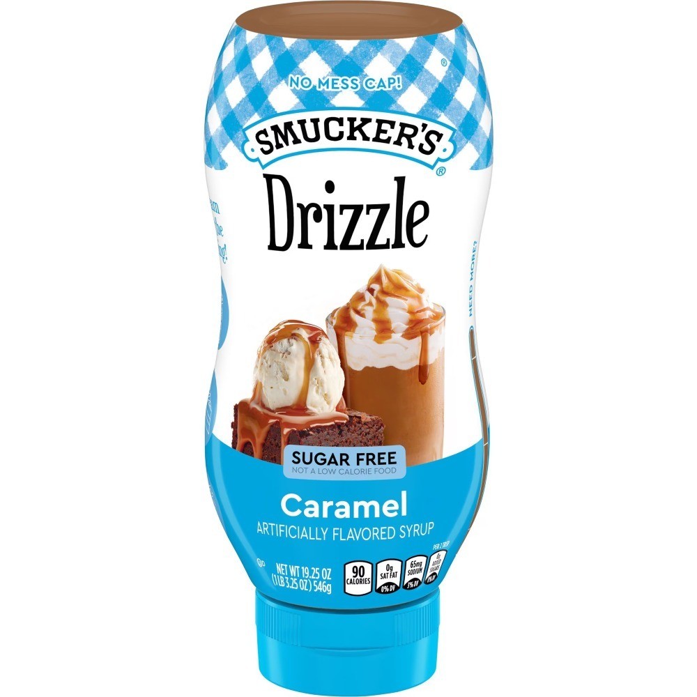 Sugar Free Caramel Flavored Syrup, 3 Pack, 19.25 oz Squeezable Bottles
