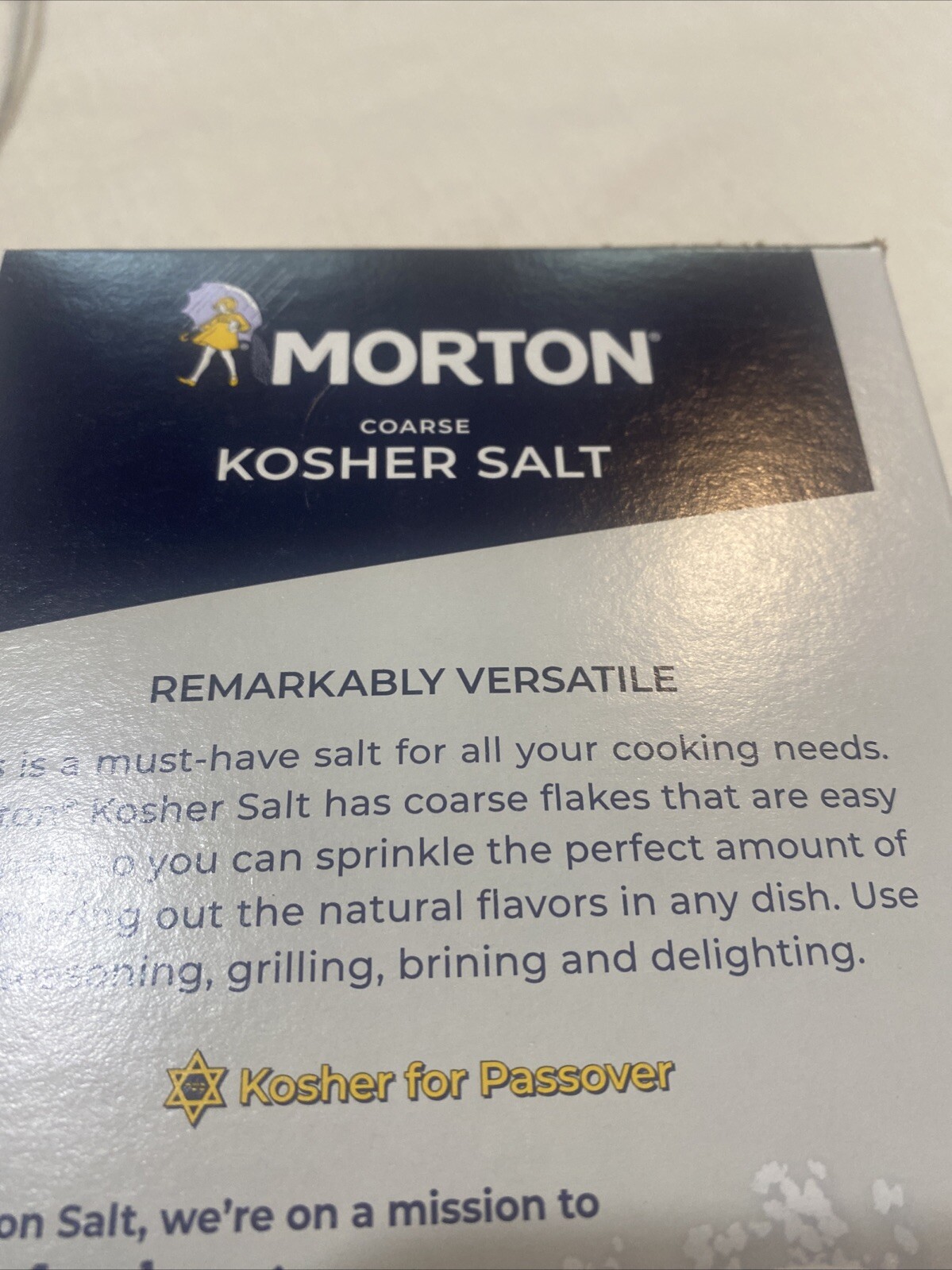 Morton Coarse Kosher Salt – For Everyday Cooking, Grilling, 3lb 5oz