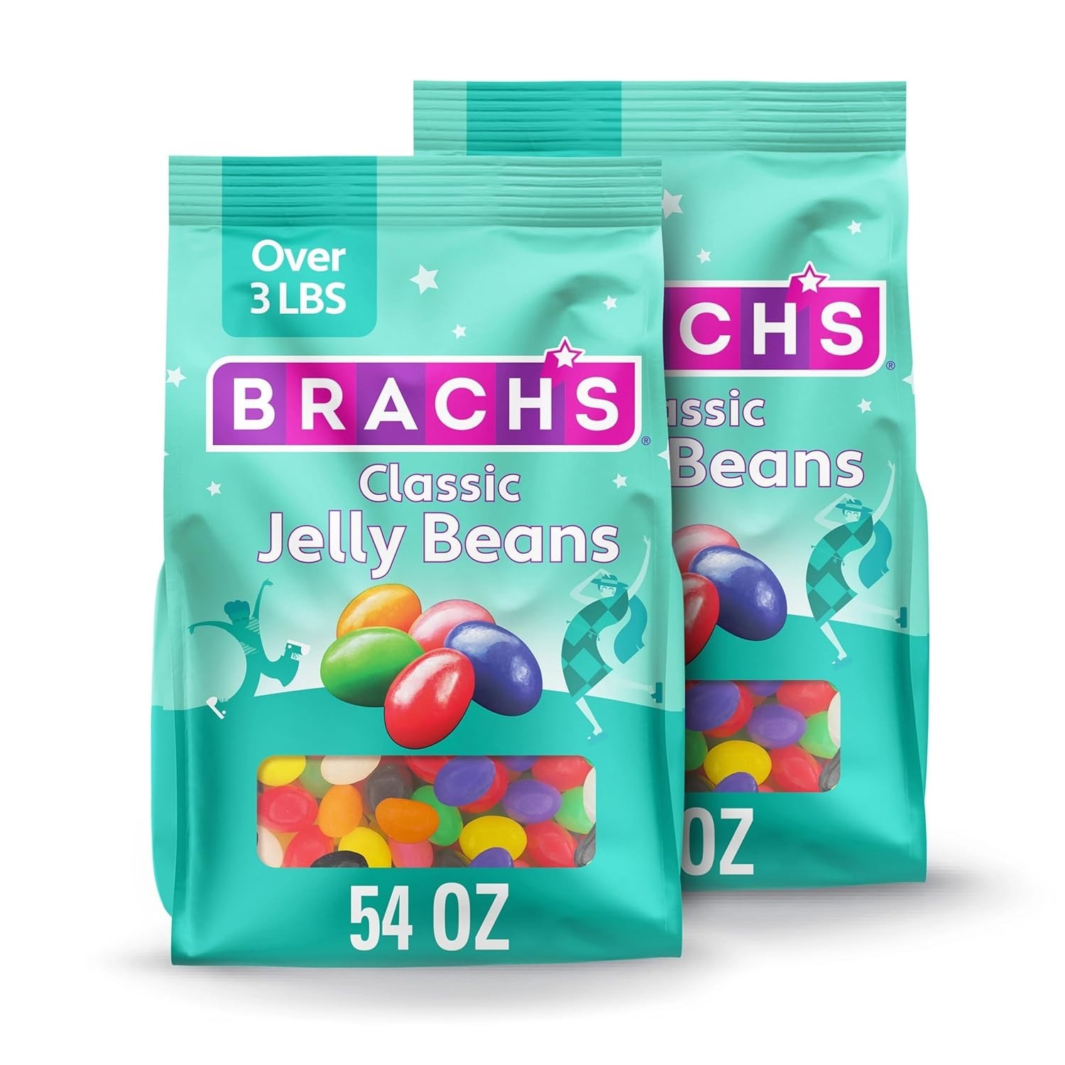 Brach’s Classic Jelly Beans Candy Assorted Flavors Bulk Bag 54 oz 2 ct