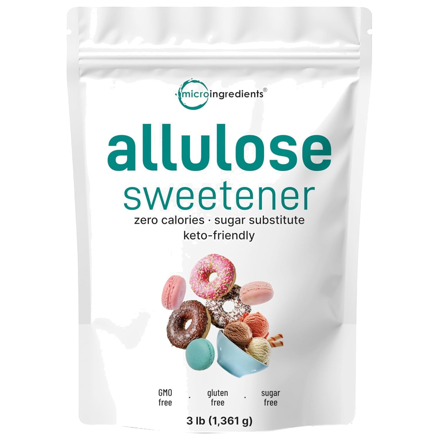 Delicious 3 lb Allulose Sweetener – -Friendly, No Aftertaste, Versatile Use