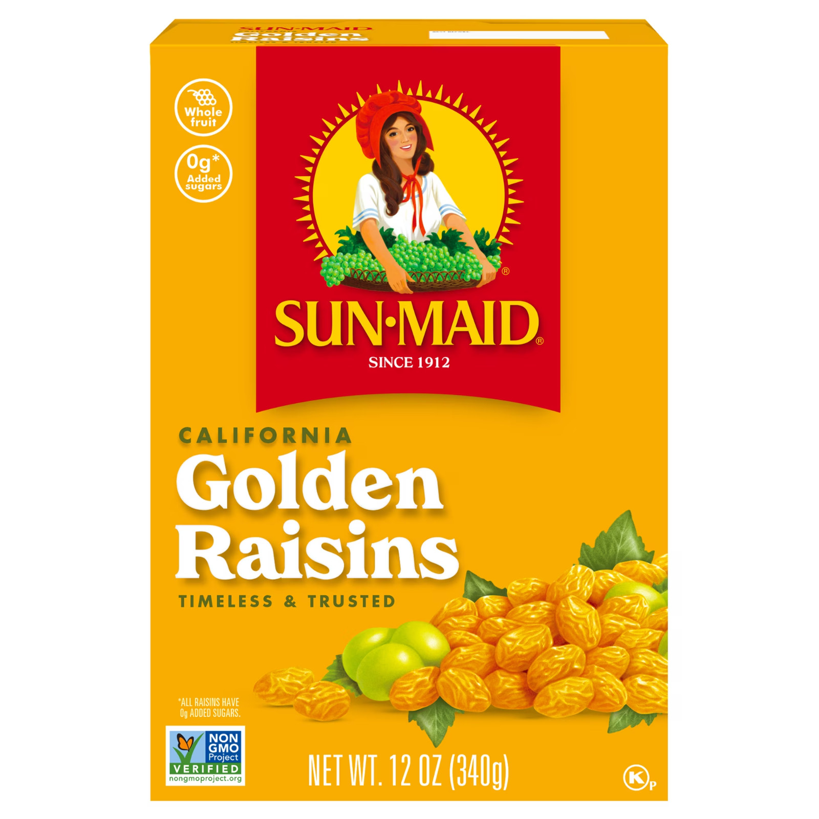 Sun-Maid California Golden Raisins 12 oz Sharing-Size Box Dried Fruit Snack
