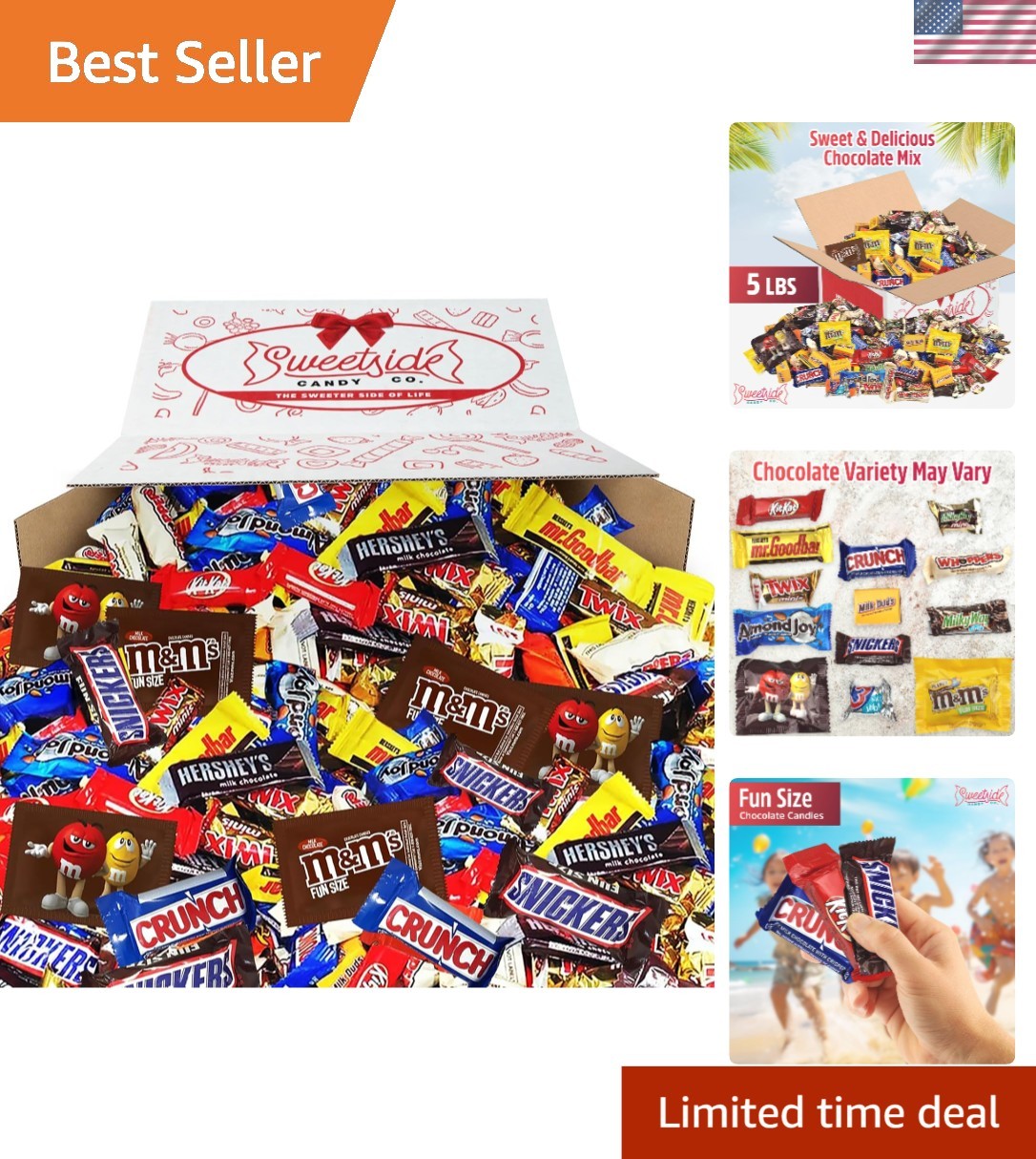 Chocolate Lovers’ 5lb Assortment: Milk Duds, Snickers & More for Joyful Moments