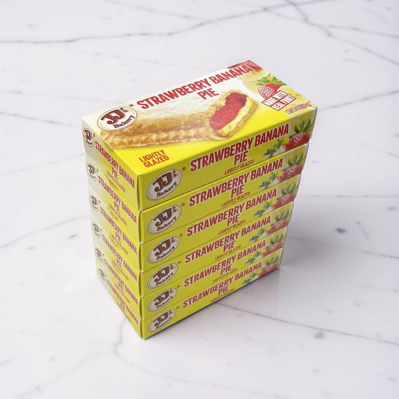 JJ’s Bakery Strawberry Banana Pies – Limited Release | 6 Pack of Individually Bo