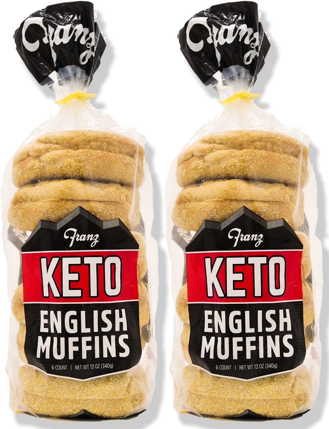 Franz Keto English Muffins High in Protein & Fiber, 4g Net Carb PACK OF 2