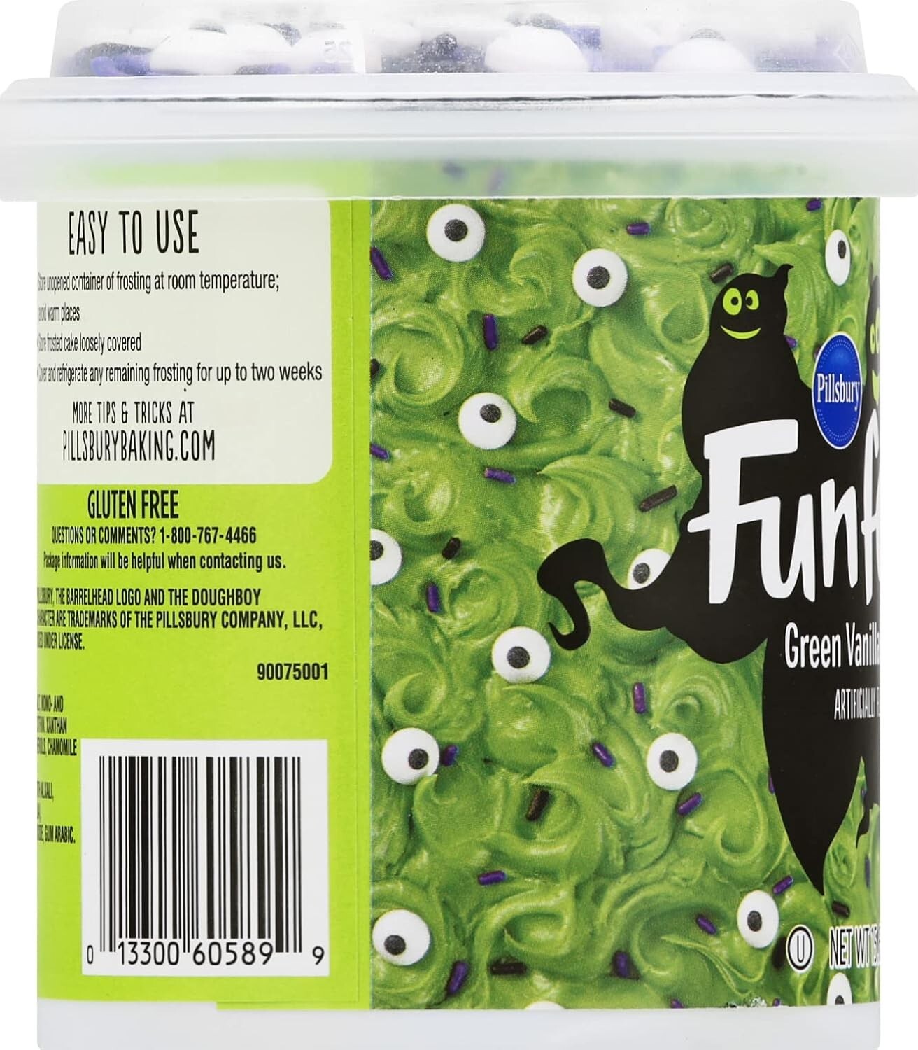 Pillsbury Funfetti Halloween Cake Mix Candy Bits Green Cupcake 2-15.2Oz JAN 2027