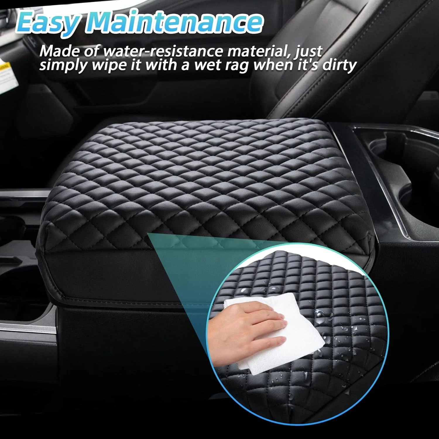 Center Console Armrest Cover Compatible with 2023, 2024-2025 Ford F250 F350 F450