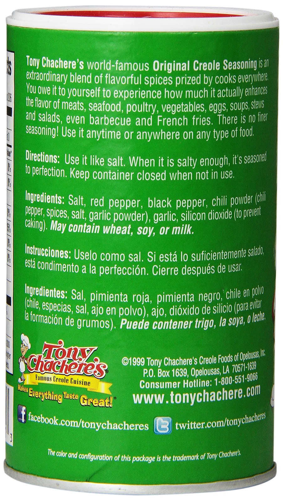 Tony Chachere’s Original Creole Seasoning 12X8 Ounces Flavorful Spice Blend