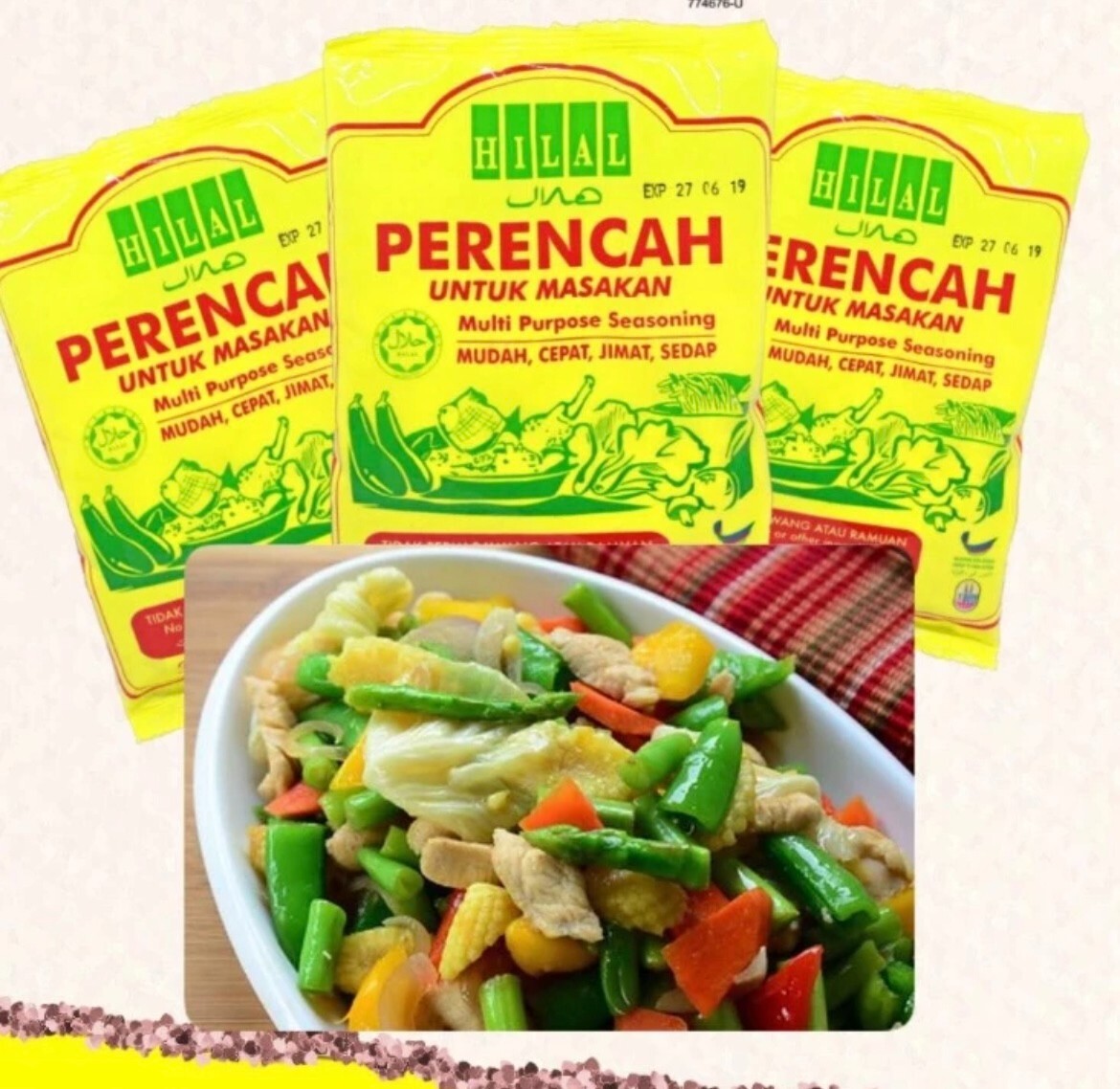 4 packs HILAL | Multipurpose Malaysian Seasoning ( 90 gram )