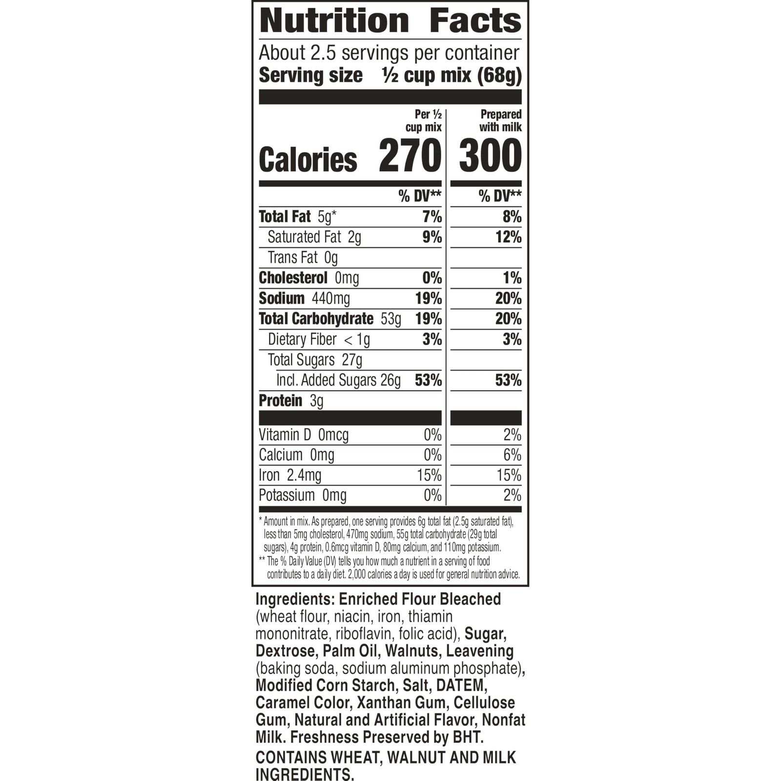 Betty Crocker Banana Nut Muffin Mix, Made With Walnuts, 6.4 Ounce (Pack of 9)