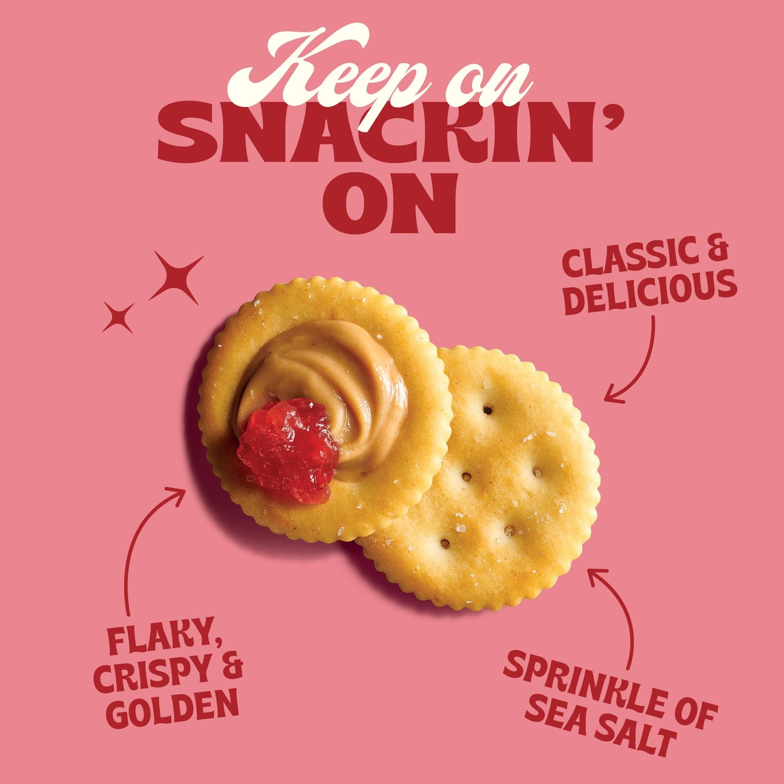Classic Round Crackers Non GMO Vegan Friendly Snack Cracker Made with 6.5 Ounce