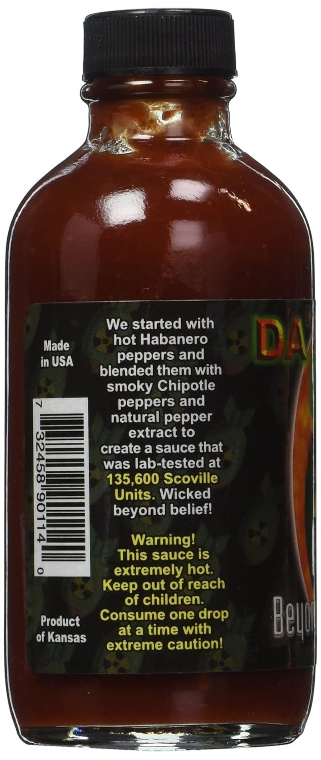 Da Bomb 135,600 Scoville Unit Hot Sauce – Versatile 4 Oz Flavor Explosion