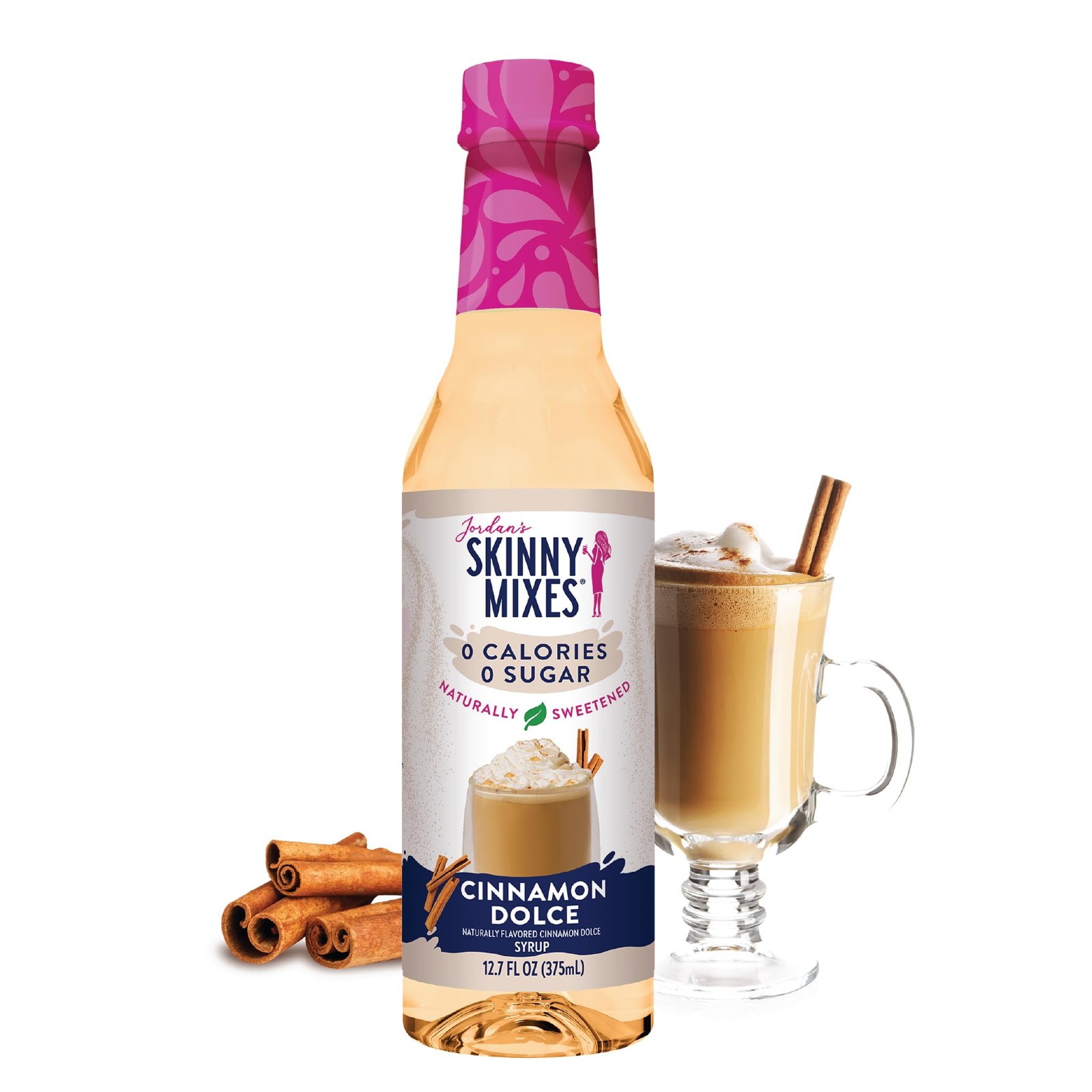 Jordan’S Skinny Syrups Sugar Free Syrup, Cinnamon Dolce Syrup, 12.6 Oz, Zero