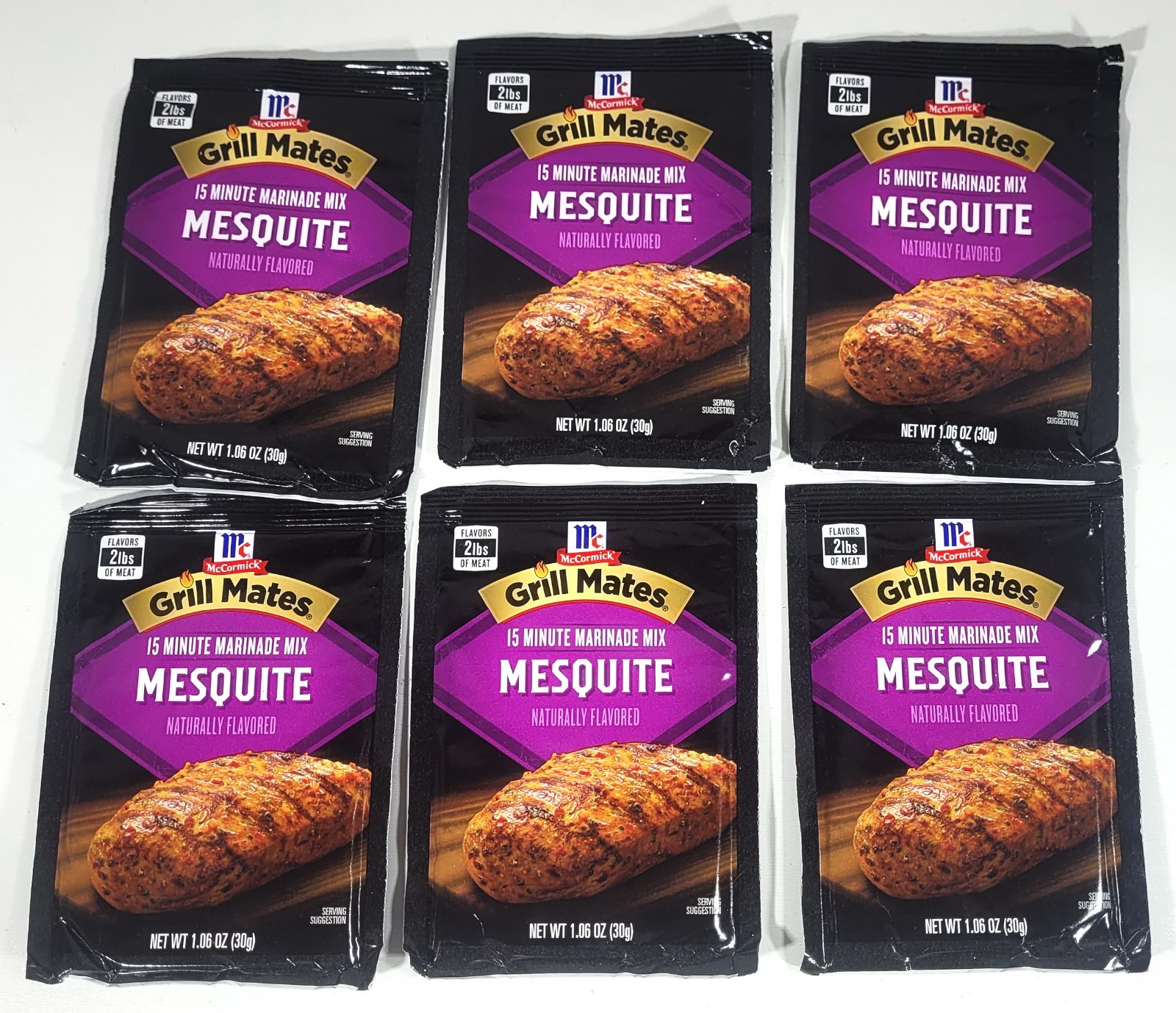 McCormick Grill Mates Mesquite 15 Minute Marinade Mix (Pack of 6 – 1.06oz Each)