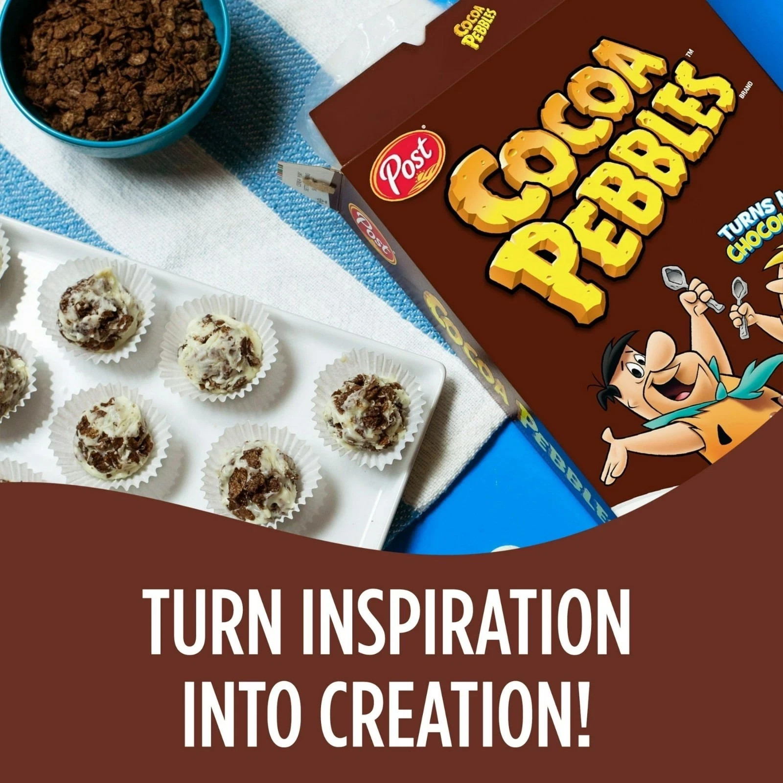 Post Cocoa Pebbles Cereal Gluten Free Chocolate Family Size 19.5oz