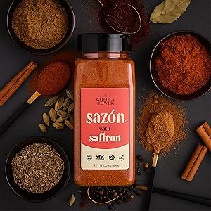 Golden Tower Sazon with Saffron – Sazón Seasoning, All Natural ingredients,