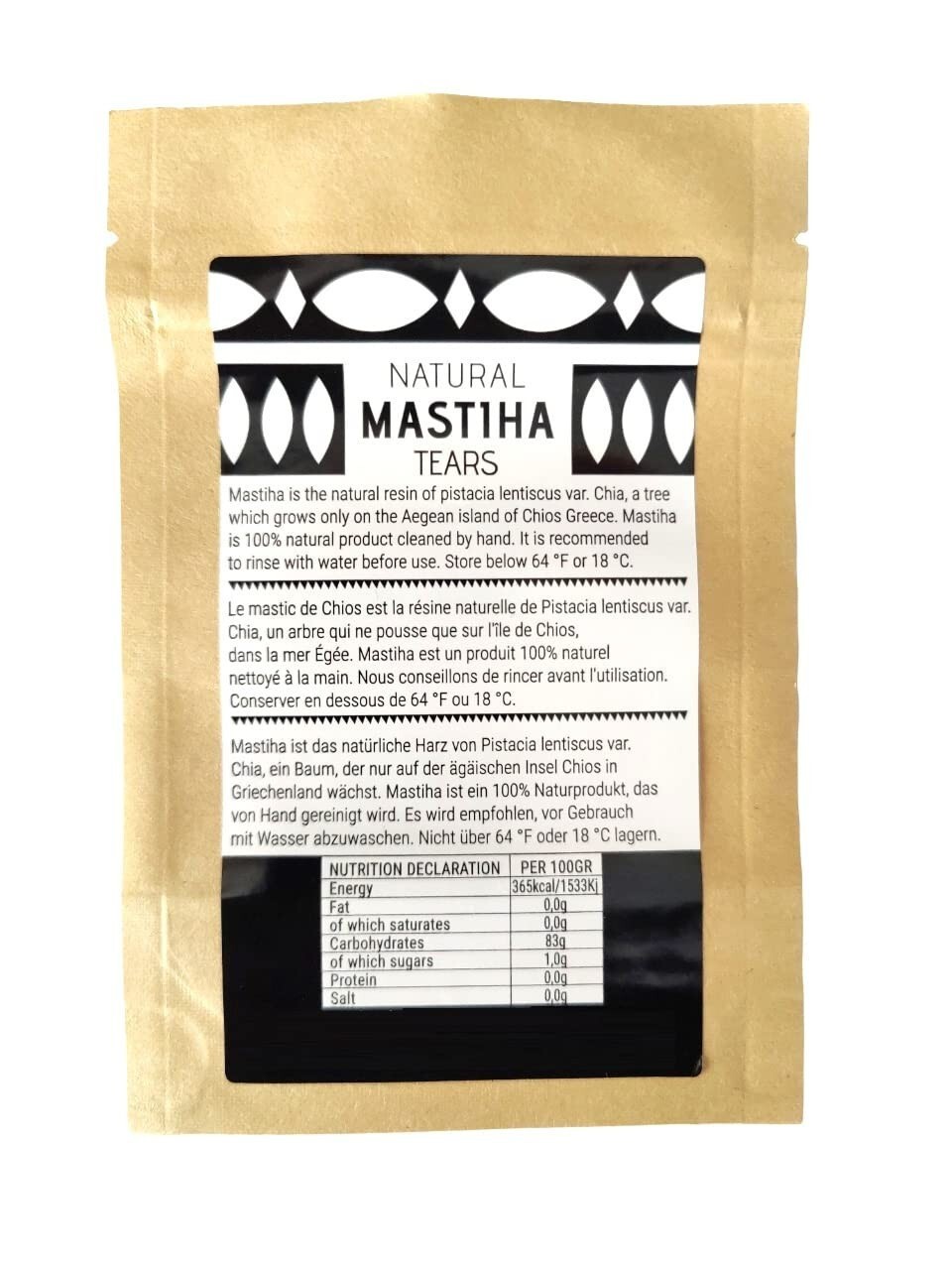 Mastic Gum Chios Mastiha Gum Greek 100% Natural Packs 20 gr /0.88Oz Medium Tears