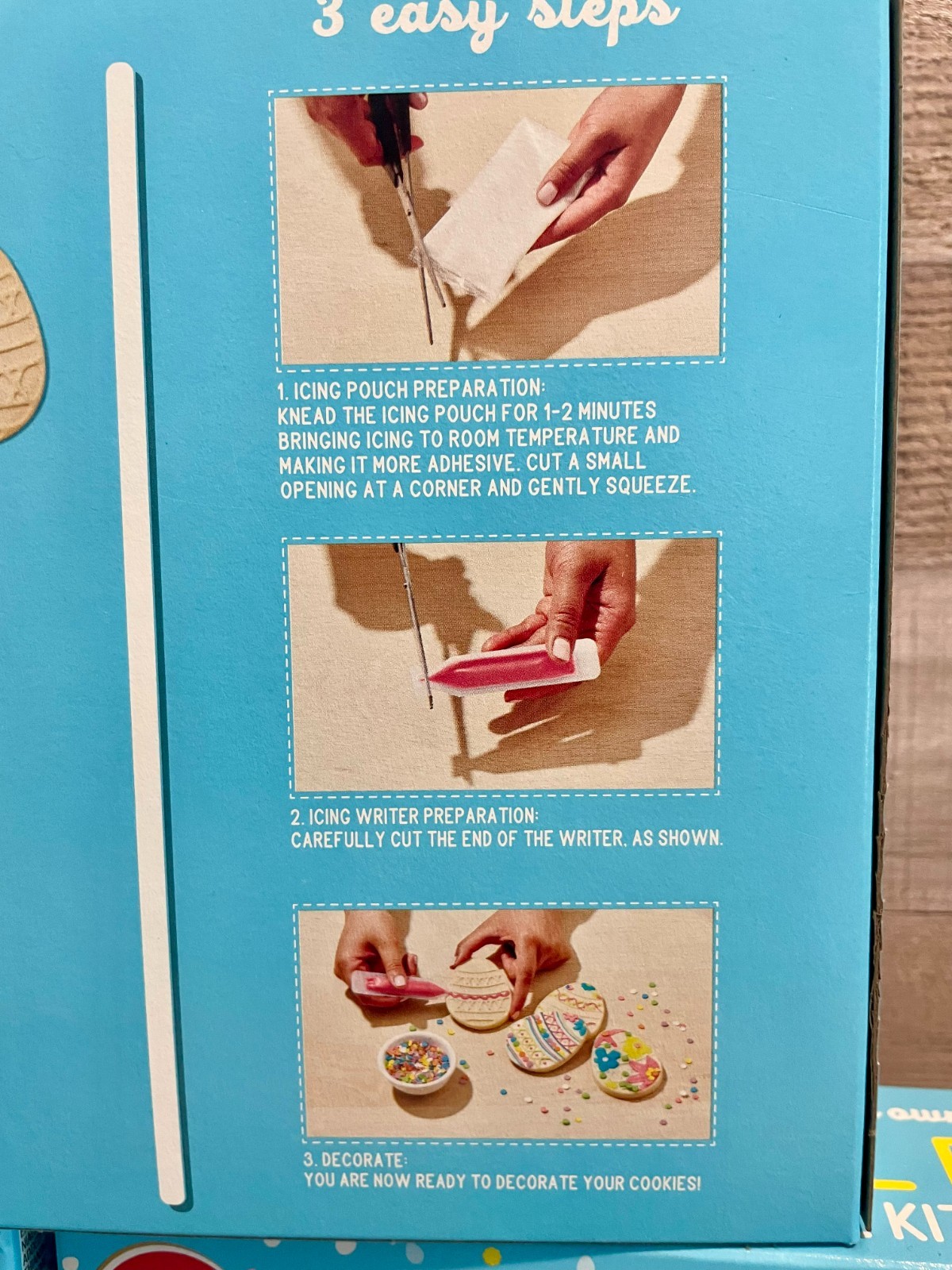 3 X Decorate Your Own Sugar Cookie Kit -Level 1 – Makes 24 Cookies – BB 8/26