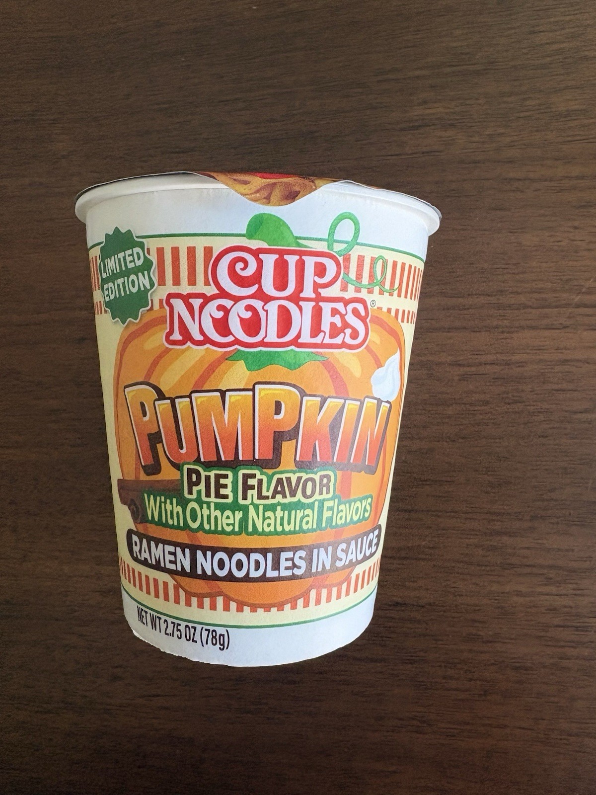 Nissin Cup Noodle Limited Edition Pumpkin Pie Flavor Ramen (exp 9/2026)