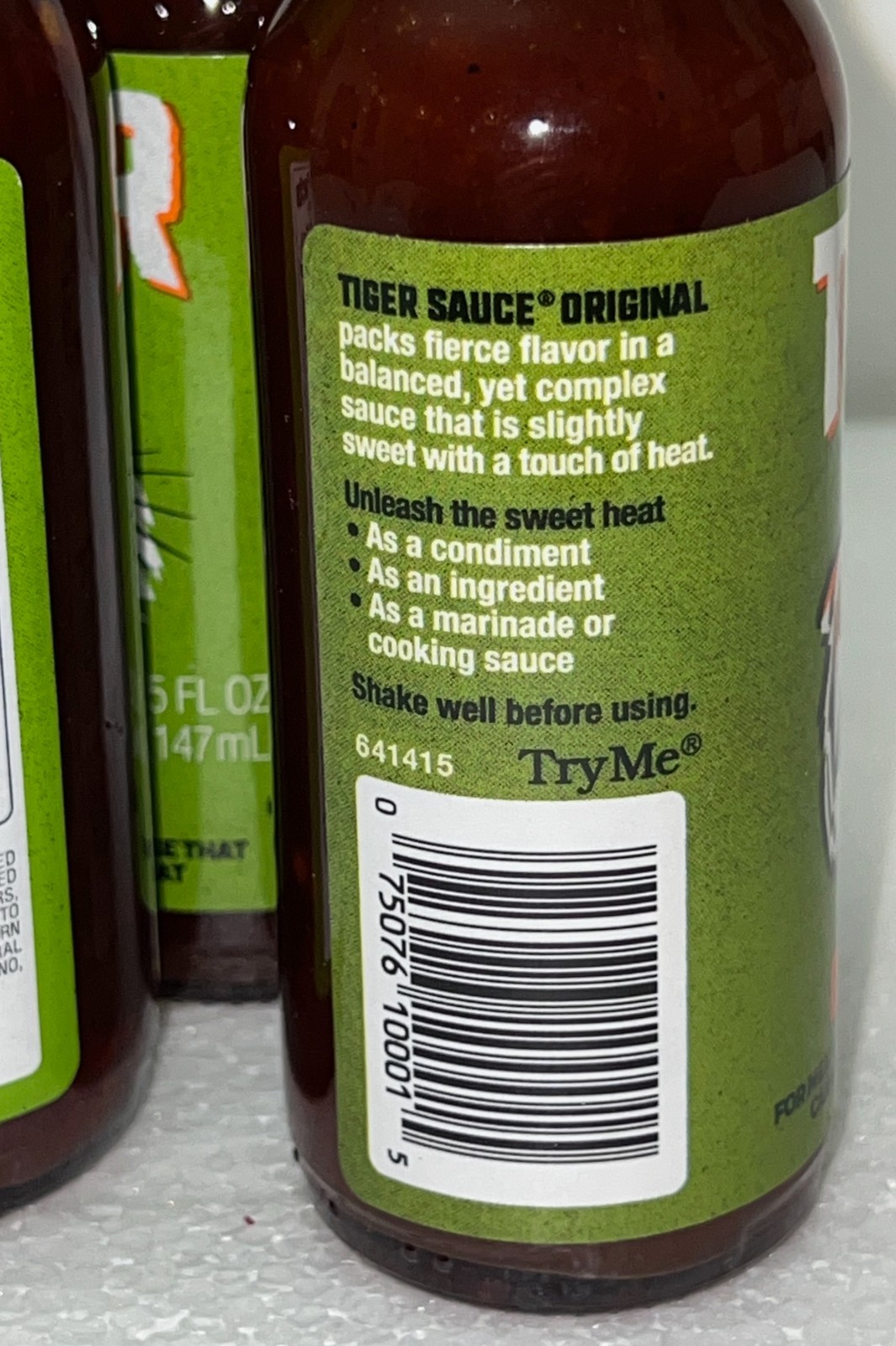 Original Tiger Sauce Louisiana Sweet Hot Sauce 2 Bottles Pack = 10oz.,