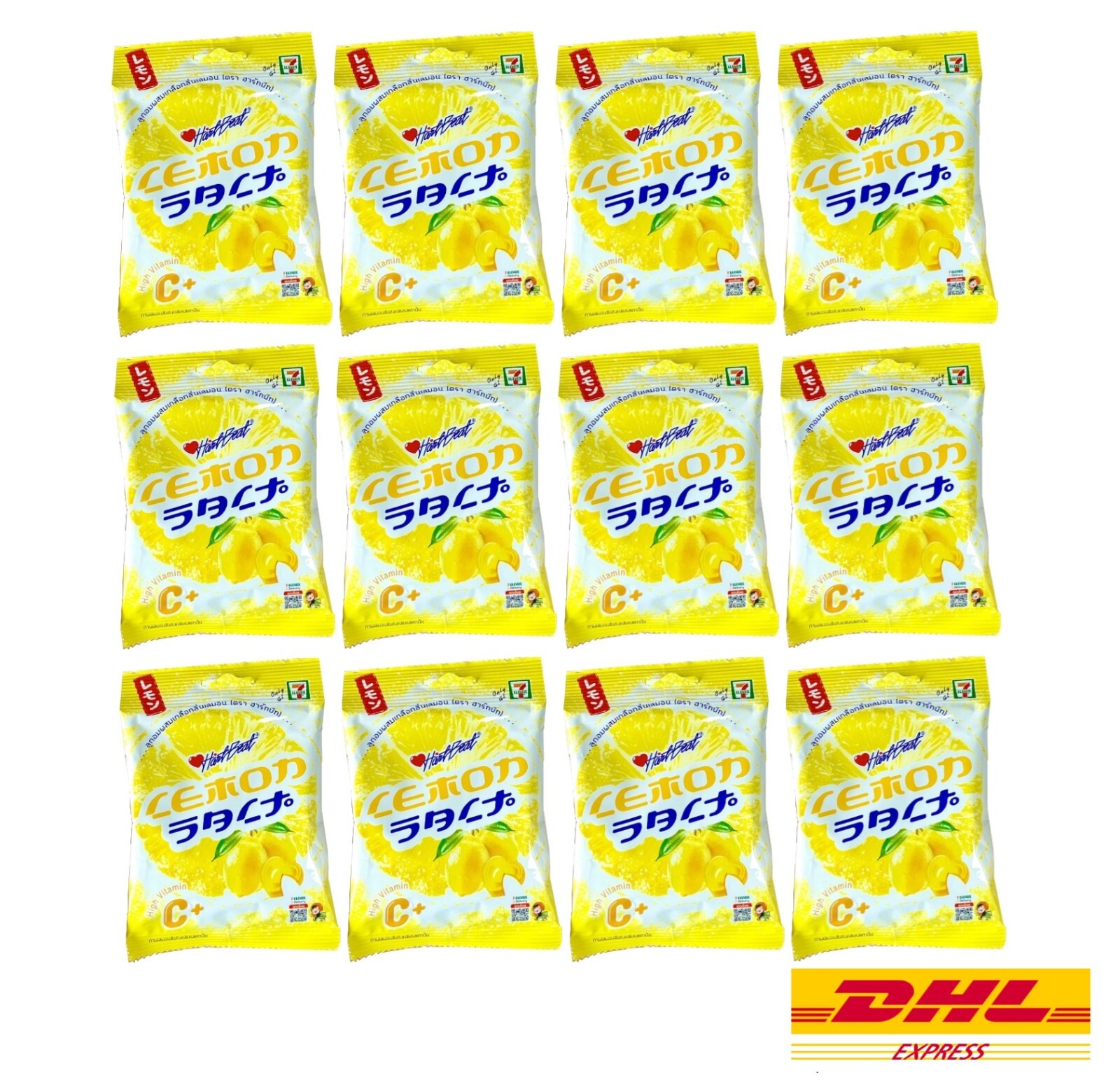 12 x Heartbeat Lemon Salt Sour Flavour Candy High Vitamin C Limited 10 Tablets