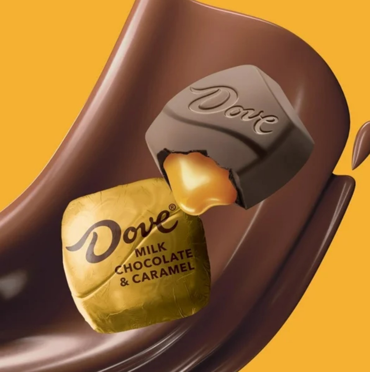 DOVE – MILK CHOCOLATE CARAMEL INDIVIDUALLY WRAPPED-LIMITED VALUE BULK BAG NOW!!!
