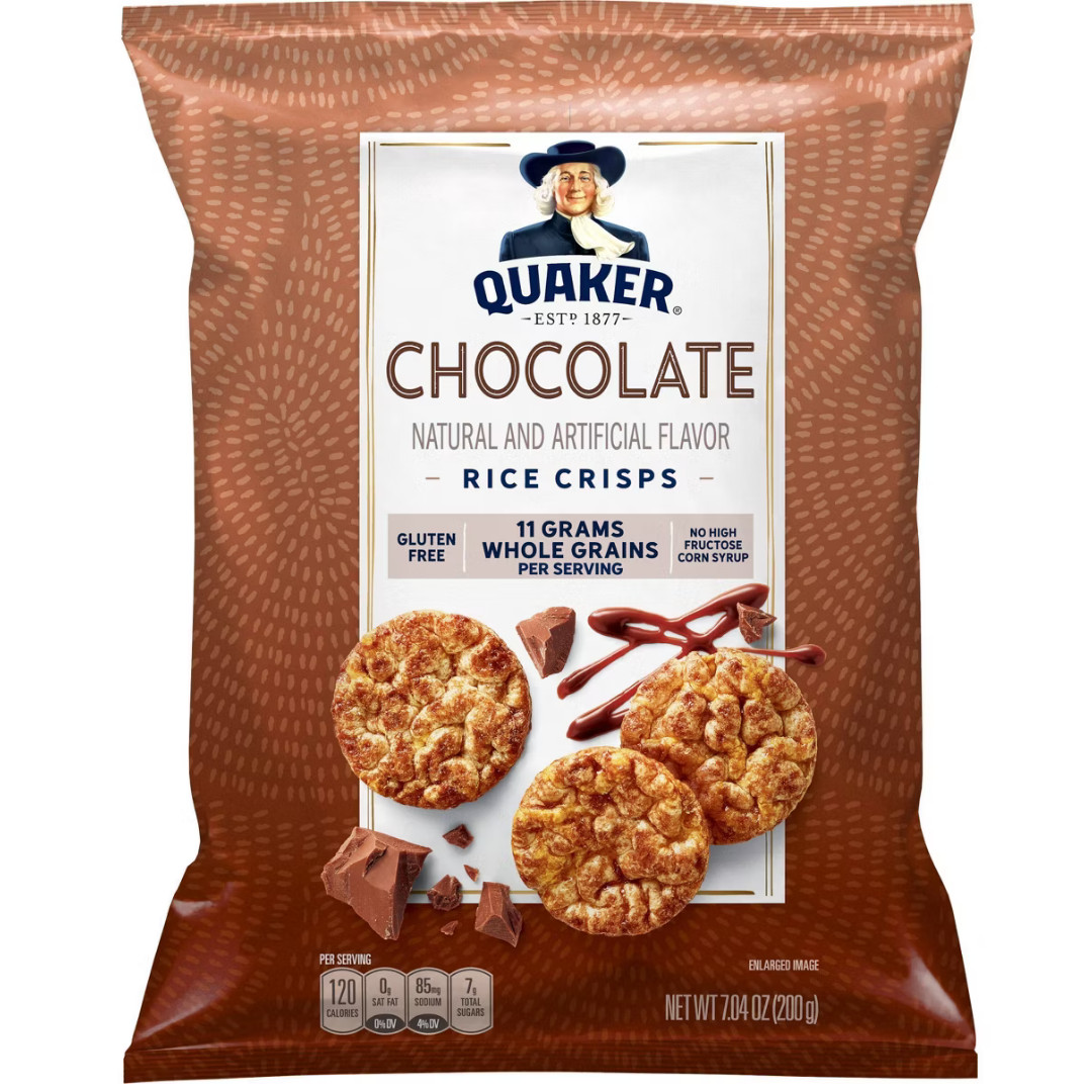 Quaker Chocolate Popped Rice Crisps 7.04oz Gluten Free Snack Chips