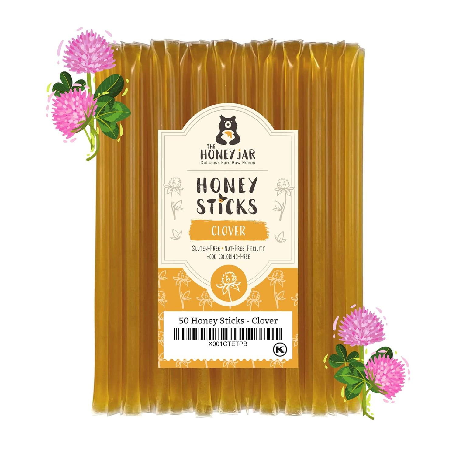 Plain Honey Sticks – Pure Honey Straws For Tea, Coffee, or a Healthy Treat – One