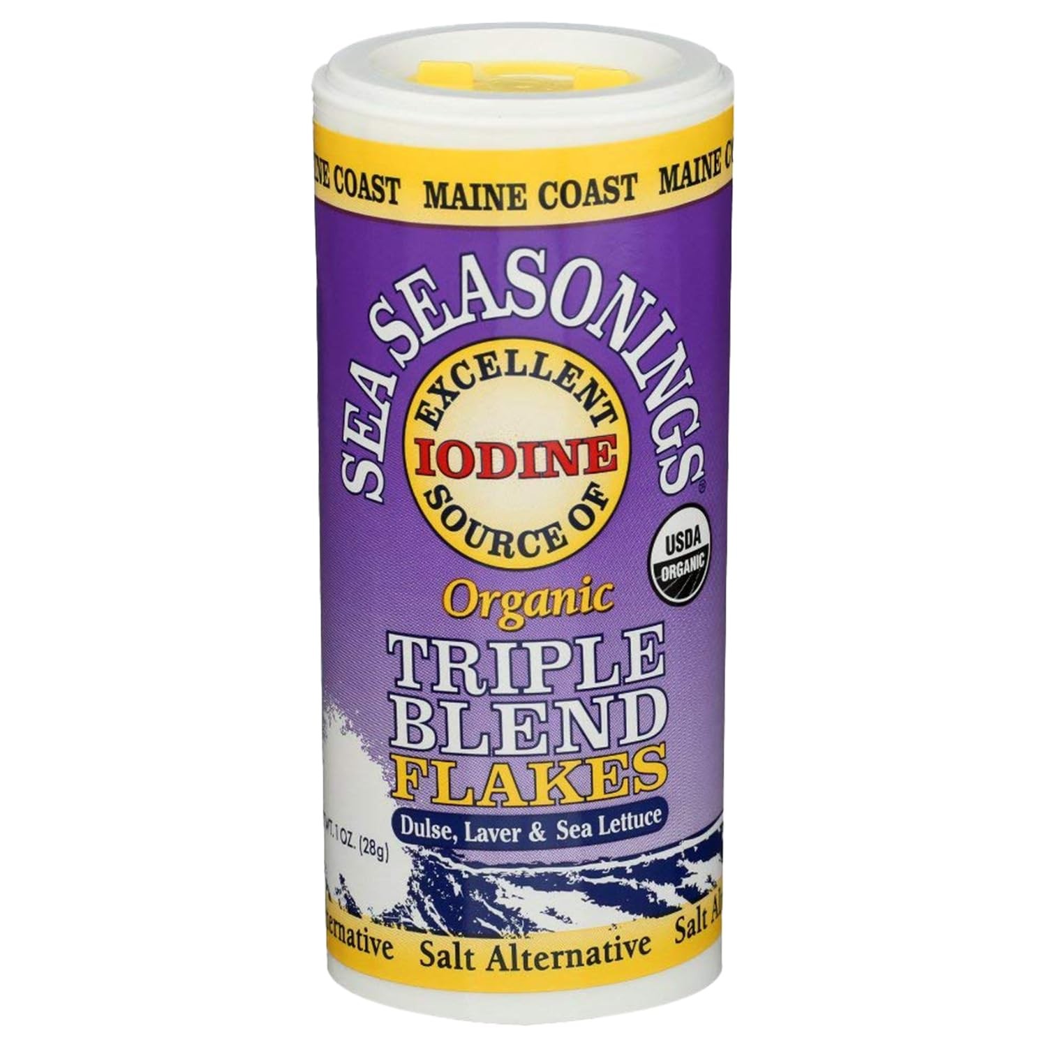 Maine Coast Sea Vegetables Organic Triple Blend Flakes Sea Seasoning 1 Oz