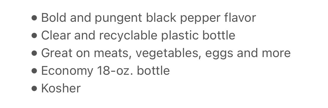Members Mark Ground Black Pepper 18 oz~*2 Packs*Total 36oz~Expires In 2 Years