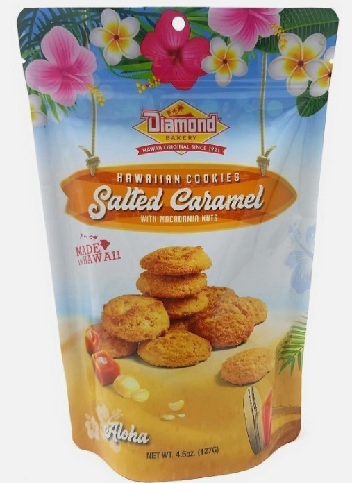 2 bag -Diamond Bakery Hawaiian Cookies Salted Caramel with Macadamia Nuts 4.5 oz