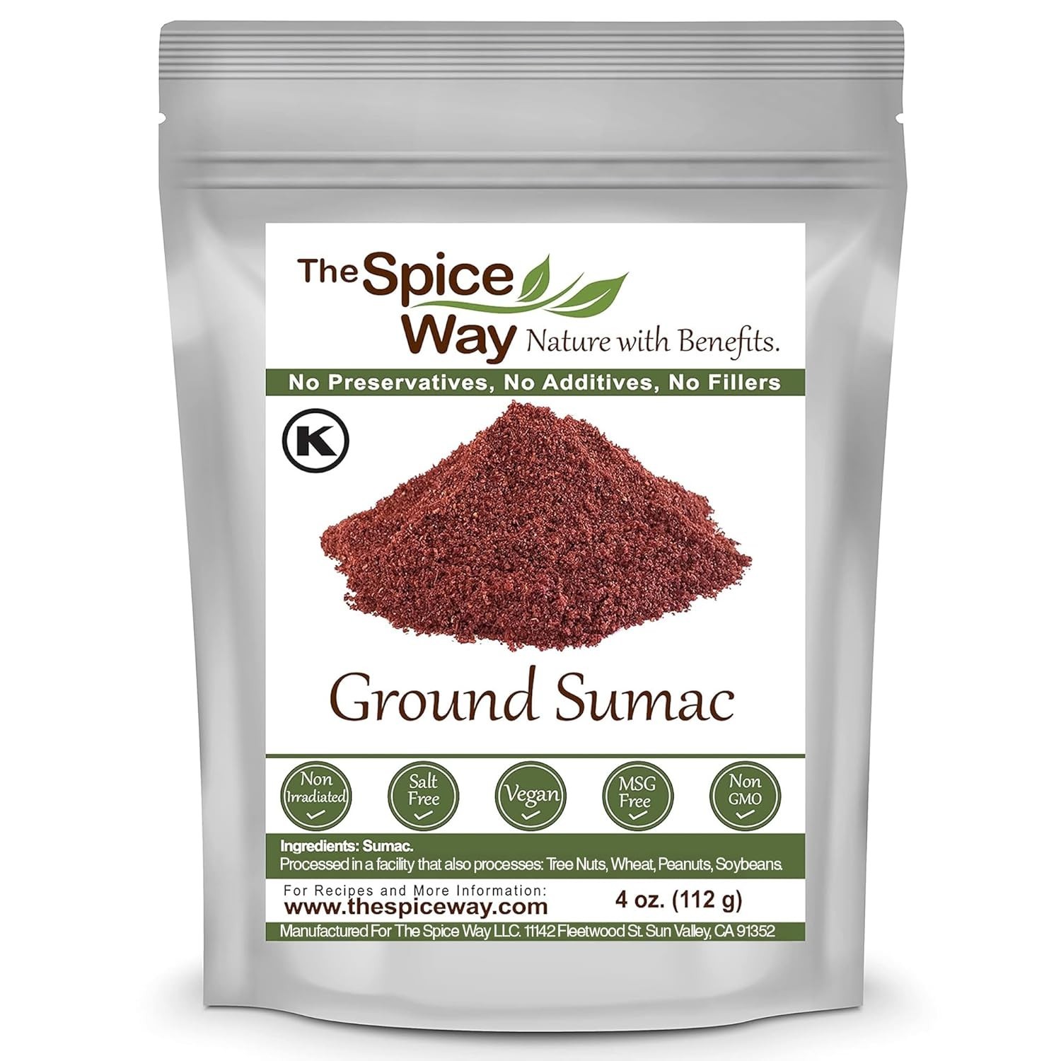 Pure 100% Ground Sumac Spice, No Salt, No GMO, No Irradiation, Sumac Seasoning