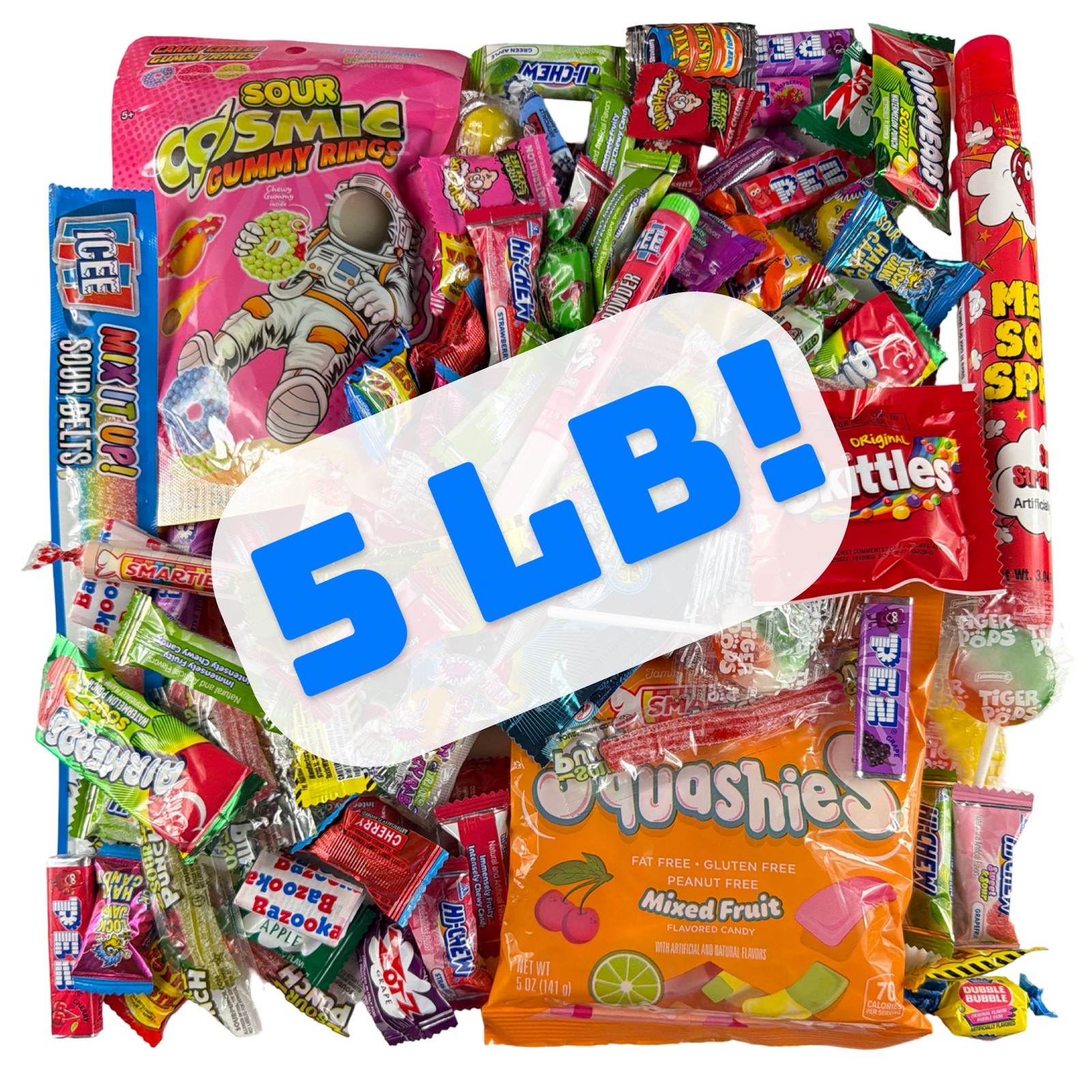 Mixed Wrapped Branded Candy 5 lb Ultimate Variety Mix, Sweet, Sour & Full Size A