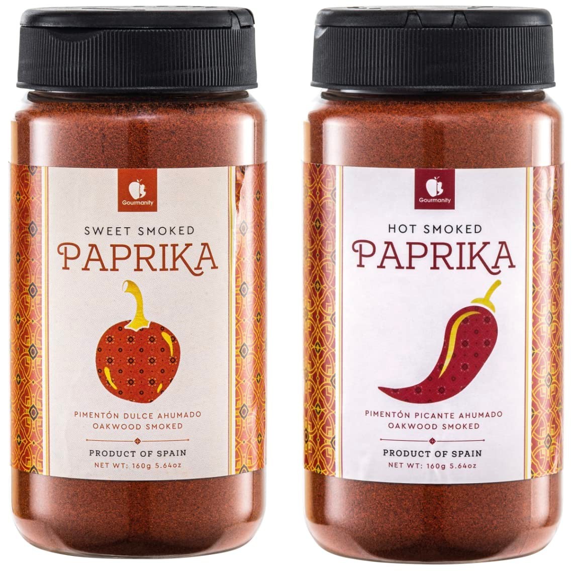 Premium Smoked Paprika Twin Pack – Sweet & Hot Seasoning, Gluten Free, Kosher, 1