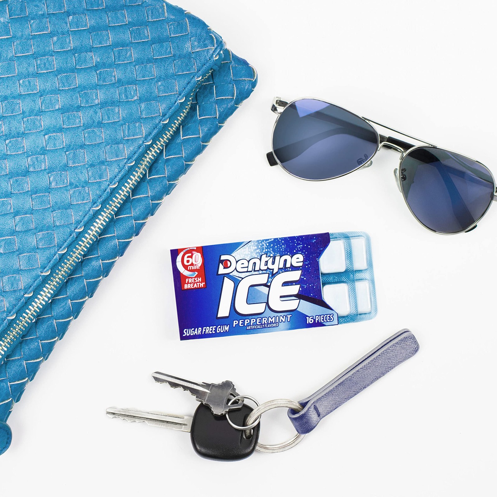 Dentyne Ice Peppermint Sugar-Free Chewing Gum, 9 Packs of 16 Pieces (144 Tota…