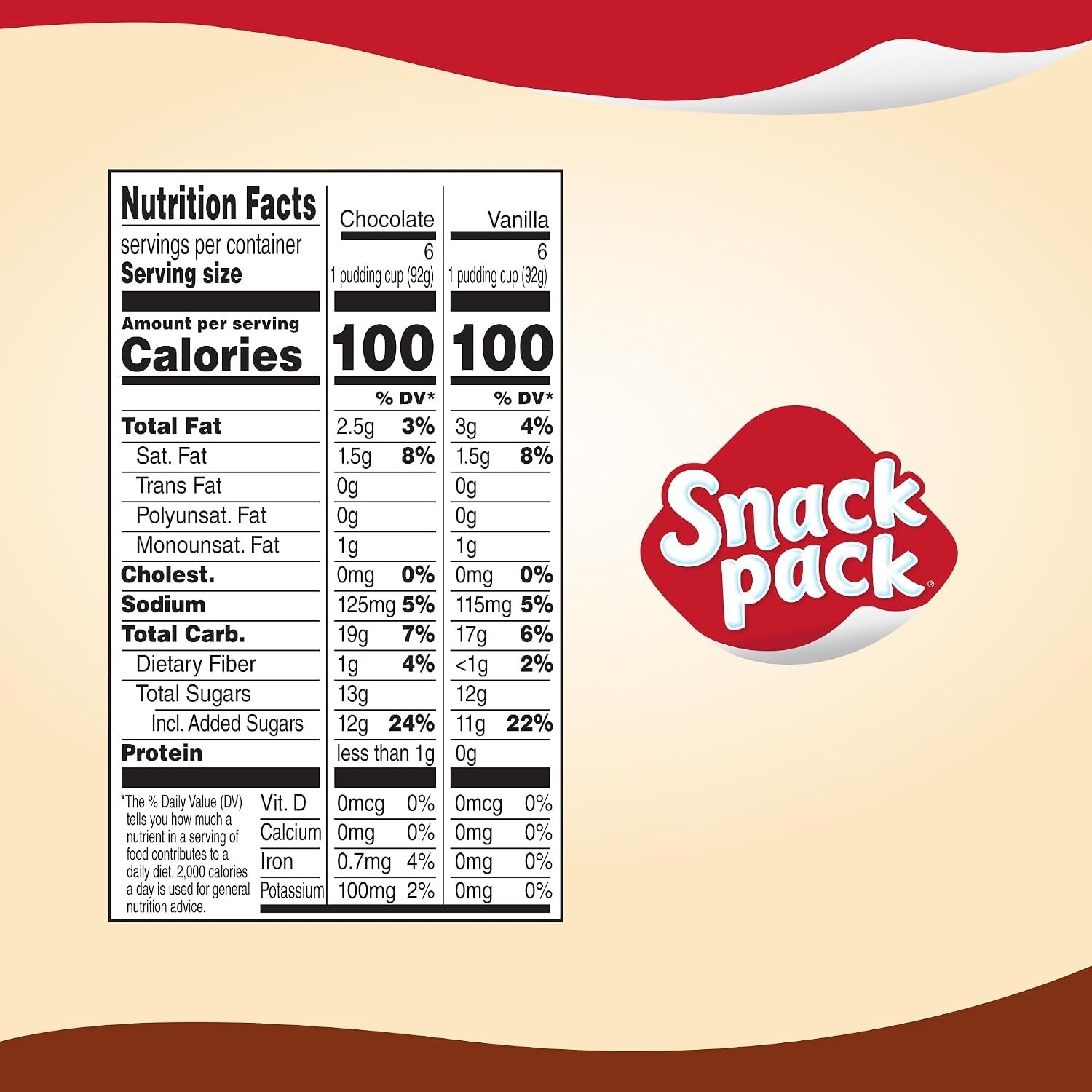 Snack Pack Chocolate and Vanilla Flavored Pudding Cups, 3.25 oz., 12-Count Famil